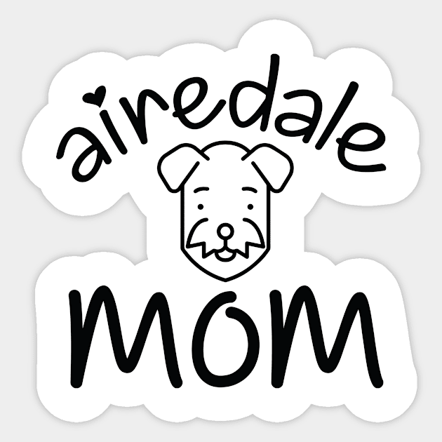 airedale mom,Gift for Mother, Gift for Women, Mom Christmas Gift, Mom Birthday Gift Sticker by CoApparel